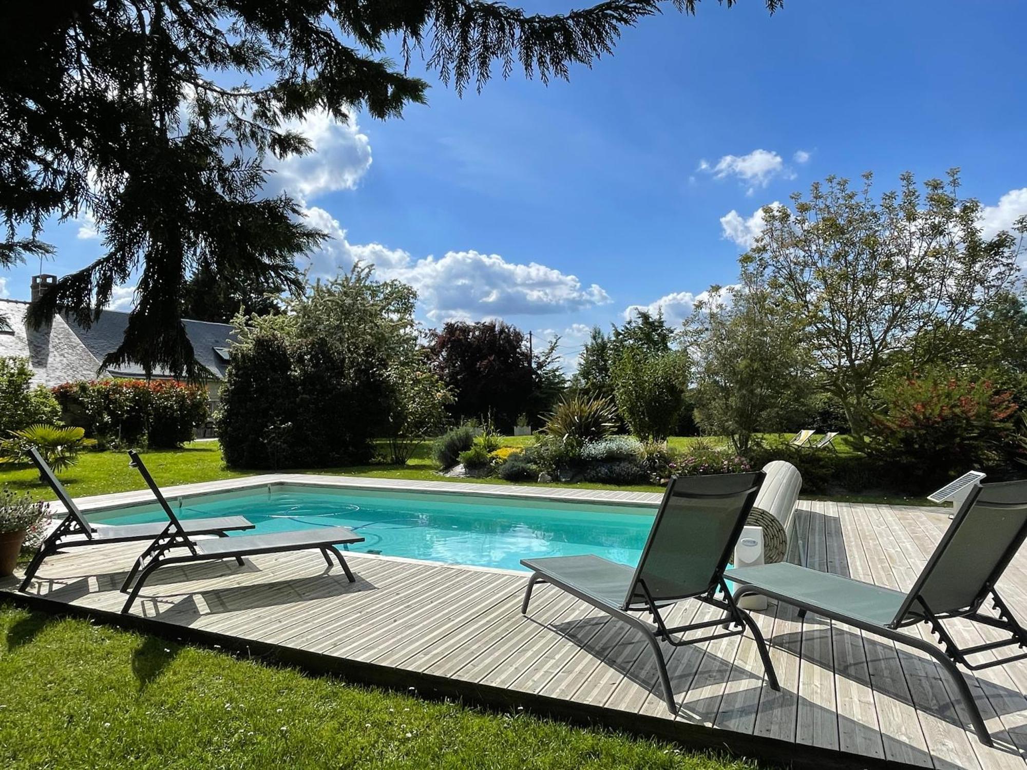 Chambres d hôtes avec Piscine et Spa La Folière Saumur Villebernier Exterior foto